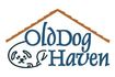 Logo featuring the text "Old Dog Haven" with a simple line drawing of a dog under a roof outline.